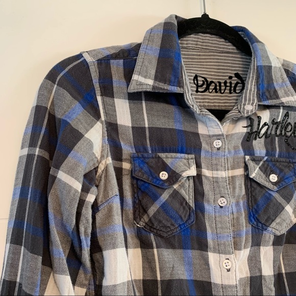 Harley-Davidson | Reversible Button Up Plaid Shirt - Picture 3 of 16